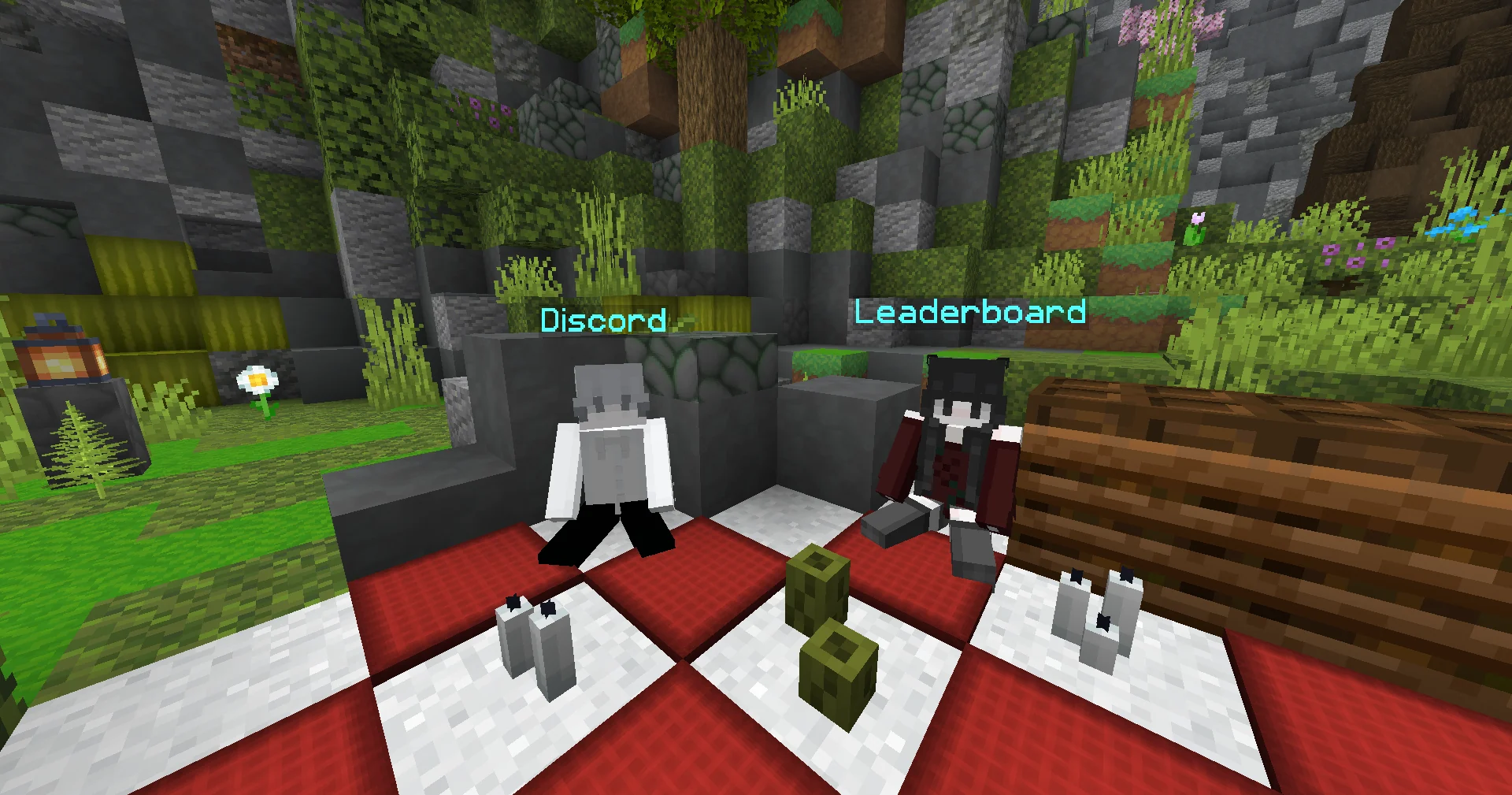 Leaderboard and Discord NPCs in the lobby